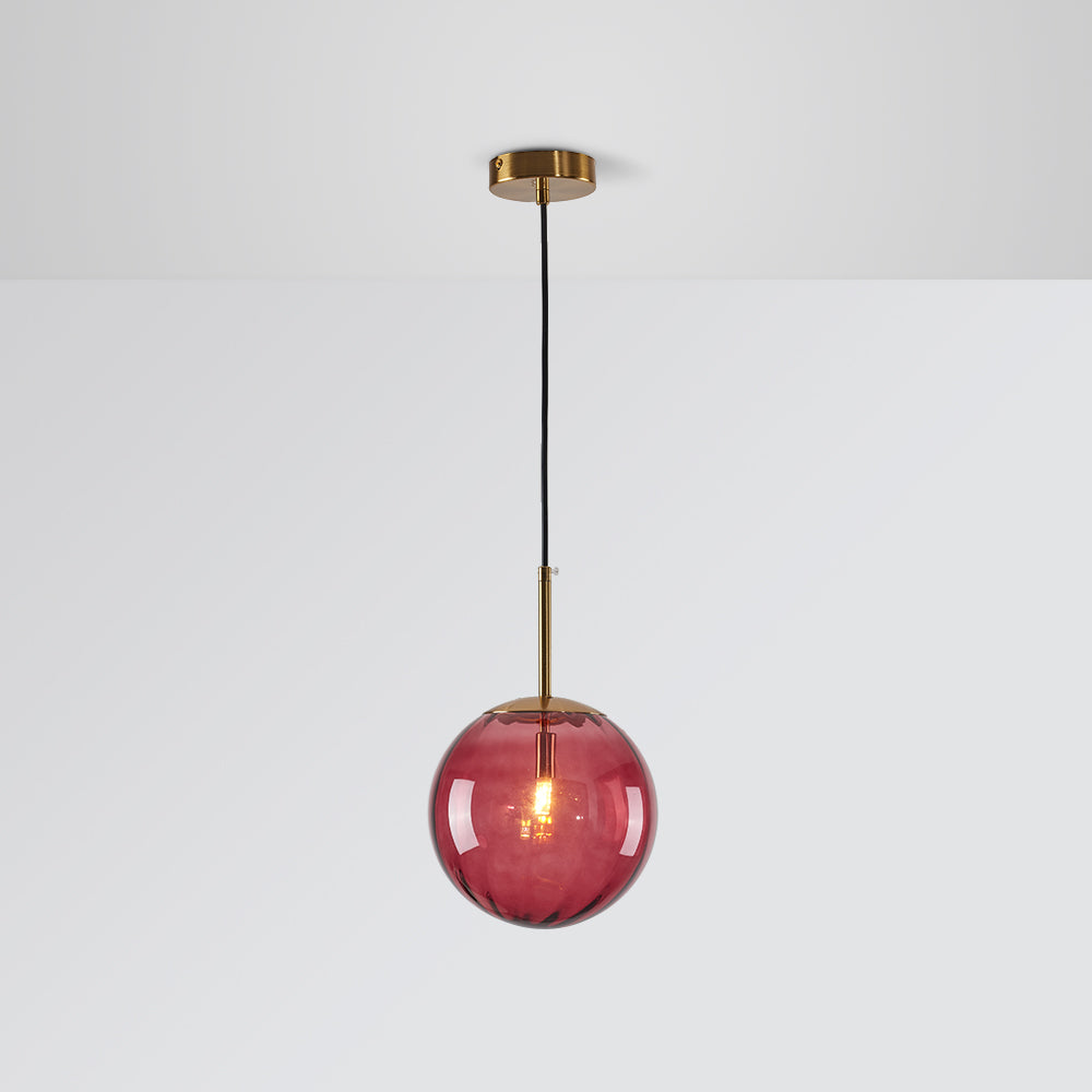 Lampa Wisząca Nowoczesna ze Szklanym Kloszem w Kształcie Kuli - 8
