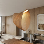 Lampa Wisząca Organiczna z Drewna Brzozowego w Stylu Skandynawskim - 4