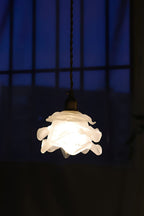 Lampa Wisząca Retro z Kwiatowym Kloszem Szklanym - 10