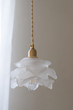 Lampa Wisząca Retro z Kwiatowym Kloszem Szklanym - 19