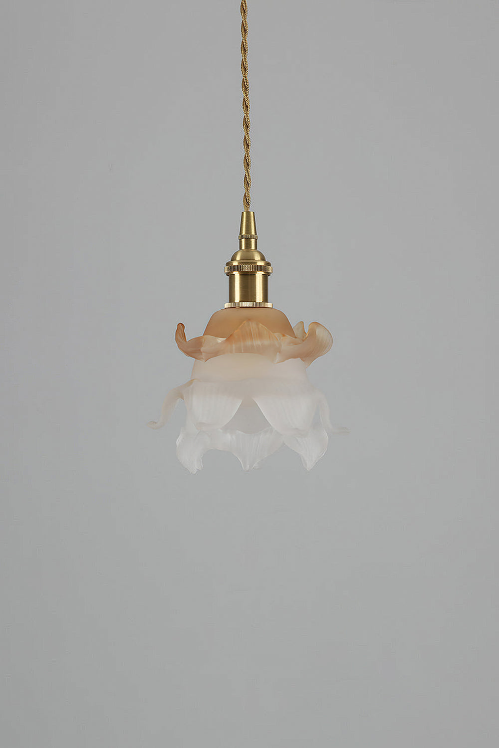 Lampa Wisząca Retro z Kwiatowym Kloszem Szklanym - 26
