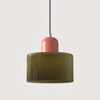 Lampa Wisząca Retro ze Szklanym Kloszem i Regulowaną Wysokością - Różowy