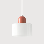 Lampa Wisząca Retro ze Szklanym Kloszem i Regulowaną Wysokością - Różowy