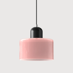 Lampa Wisząca Retro ze Szklanym Kloszem i Regulowaną Wysokością - Czarny