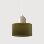 Lampa Wisząca Retro ze Szklanym Kloszem i Regulowaną Wysokością - Beżowy