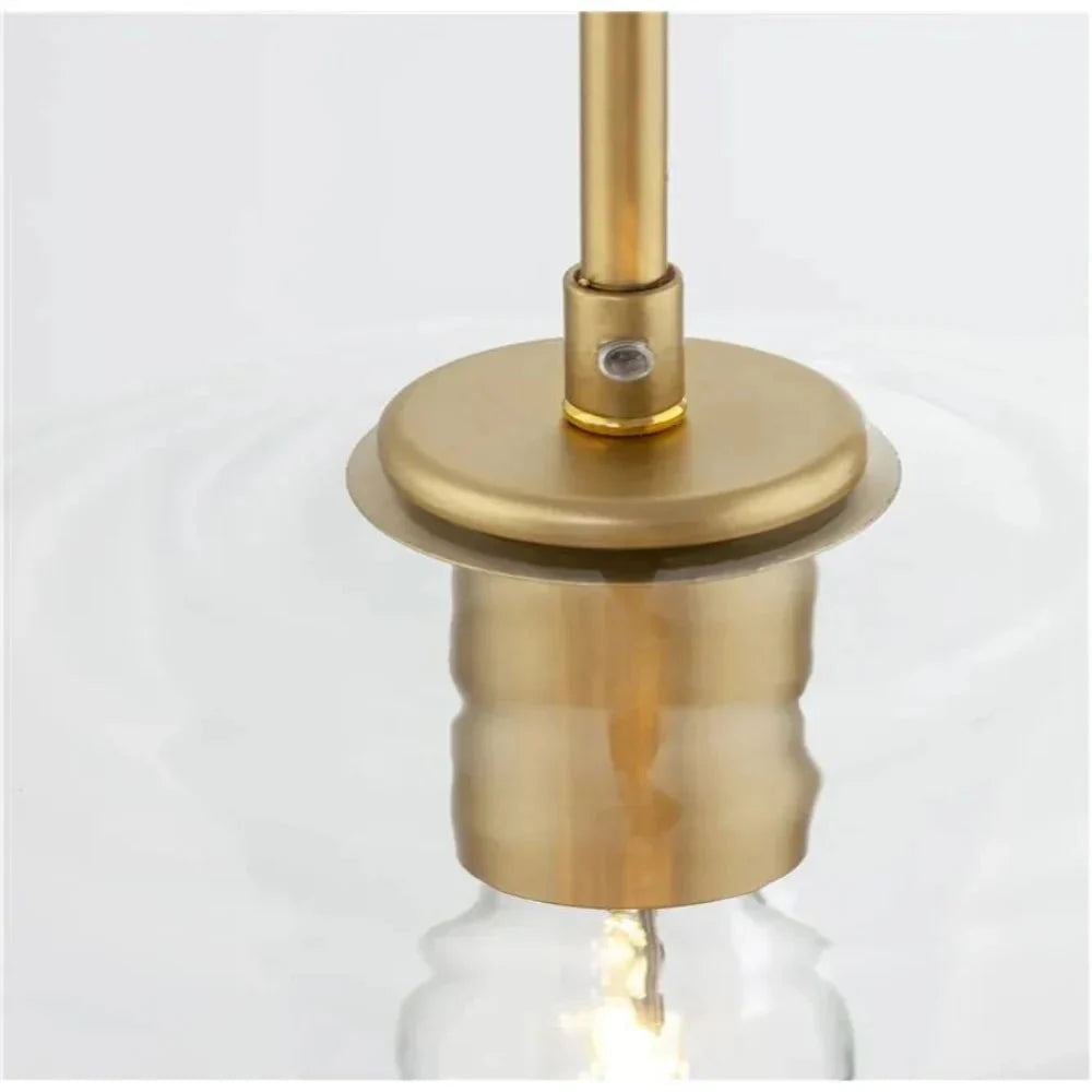 Lampa Wisząca Retro ze Szklanym Kloszem w Kształcie Diamentu - 13