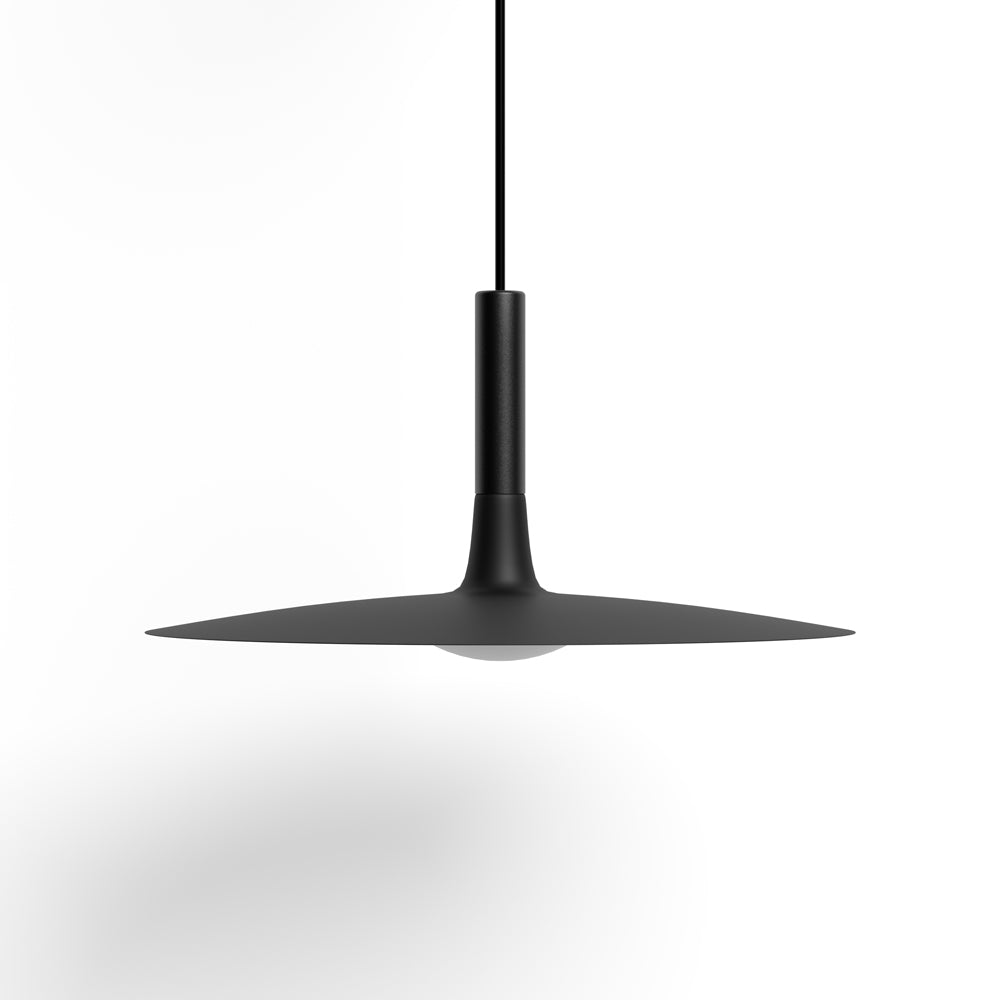 Lampa Wisząca Skandynawska Płaska LED Dyskowa nad Stół - Czarny