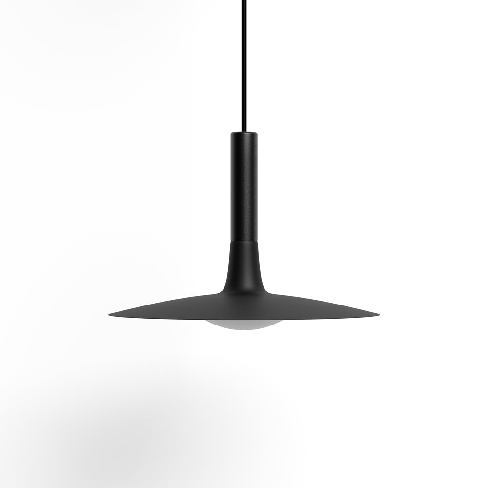 Lampa Wisząca Skandynawska Płaska LED Dyskowa nad Stół - Czarny