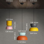 Lampa Wisząca Skandynawska z Dwuczęściowym Kloszem w Stylu Macarons - 15