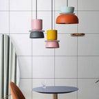 Lampa Wisząca Skandynawska z Dwuczęściowym Kloszem w Stylu Macarons - 17