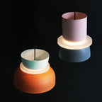 Lampa Wisząca Skandynawska z Dwuczęściowym Kloszem w Stylu Macarons - 20