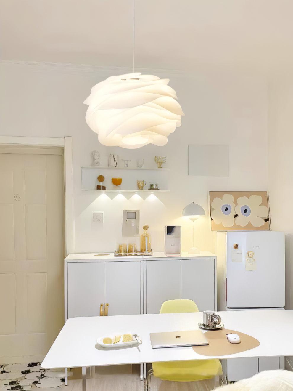 Lampa Wisząca Skandynawska z Kloszem w Kształcie Kwiatu - 19