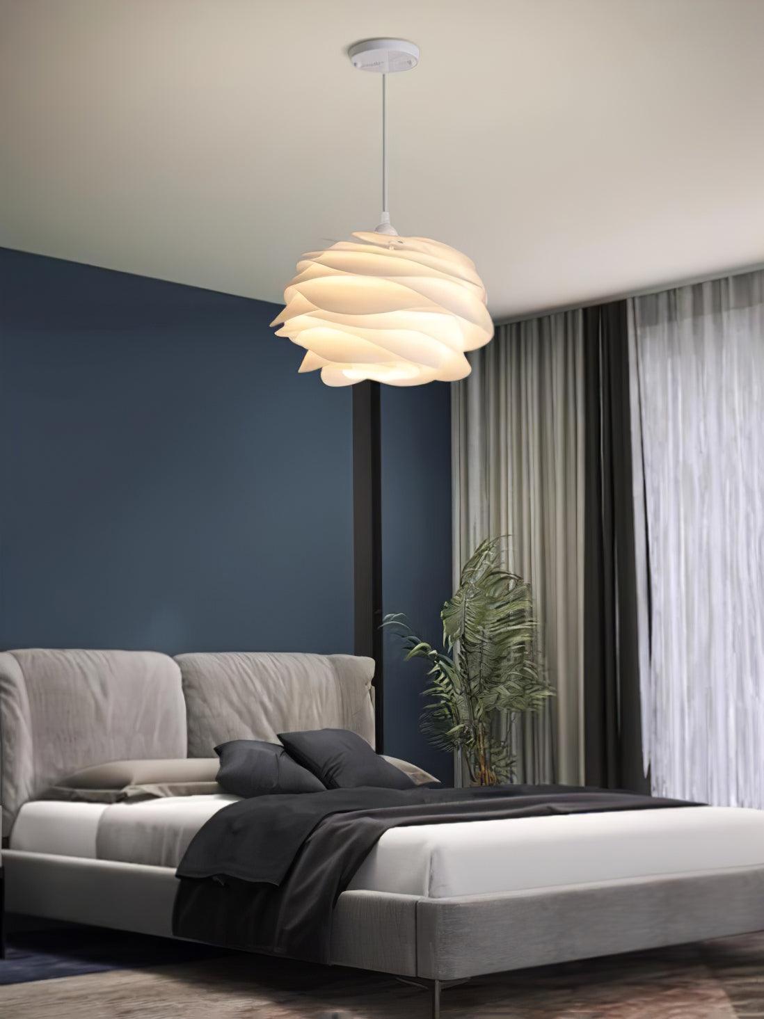 Lampa Wisząca Skandynawska z Kloszem w Kształcie Kwiatu - 24