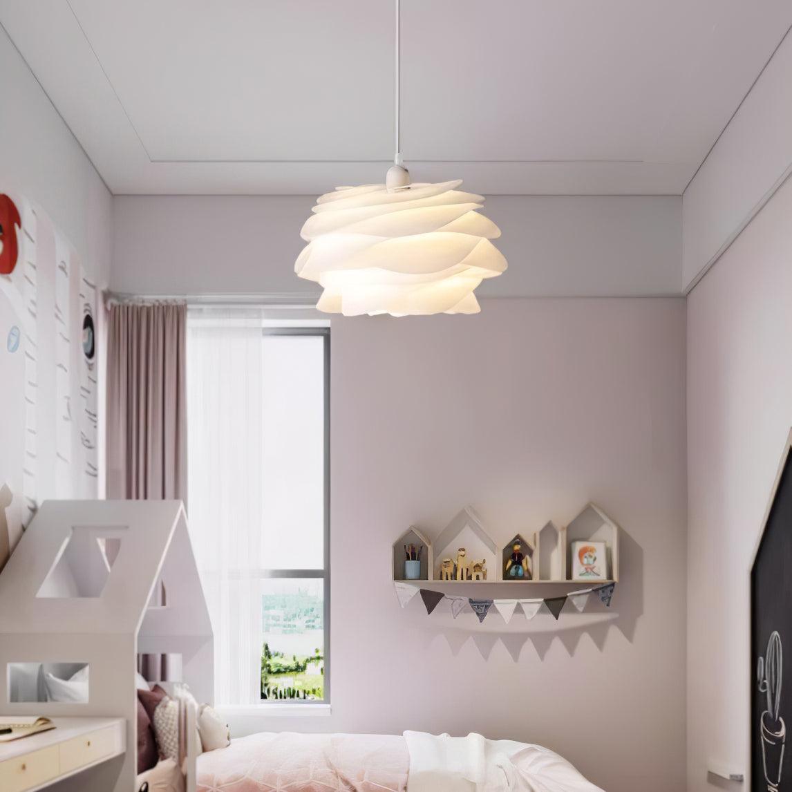 Lampa Wisząca Skandynawska z Kloszem w Kształcie Kwiatu - 7