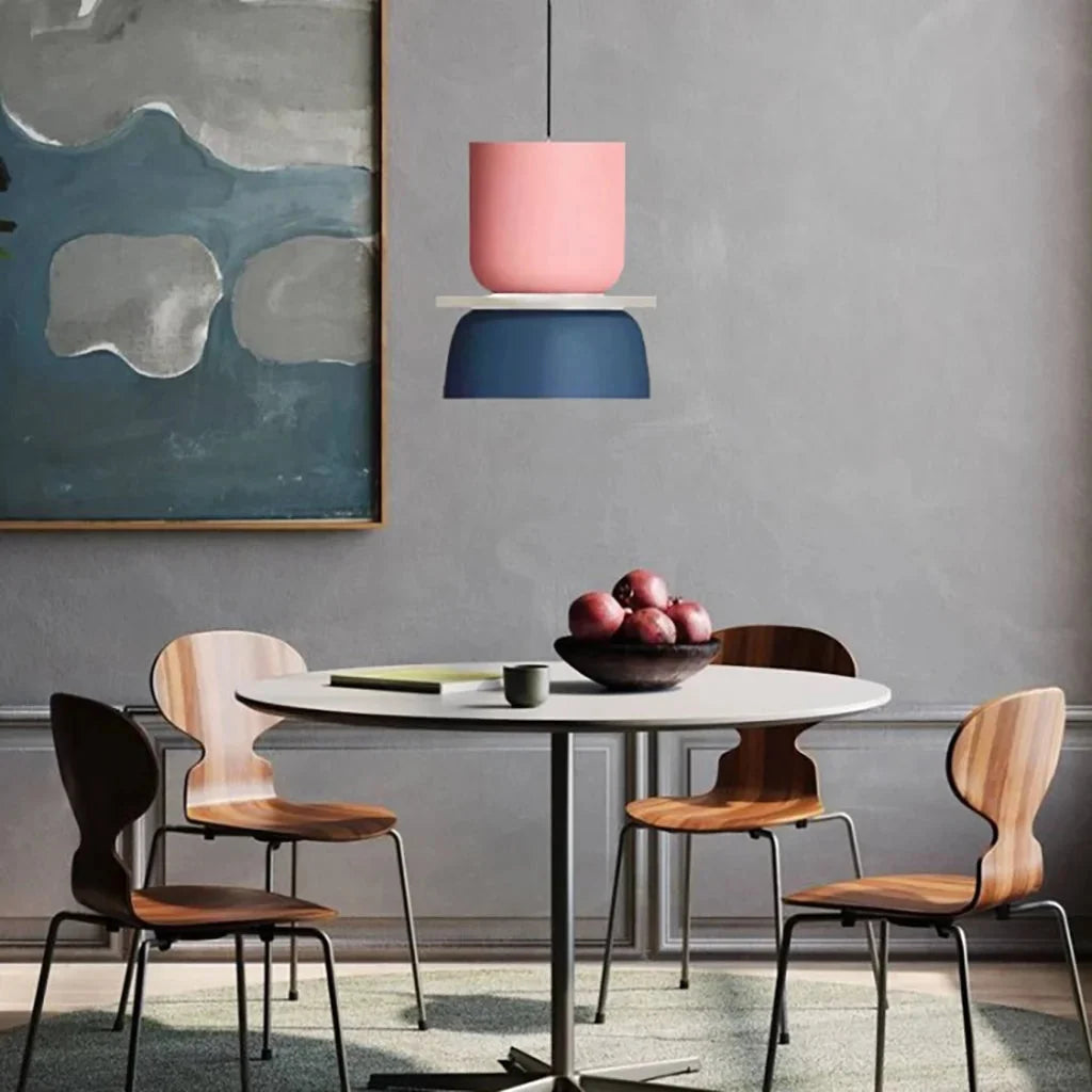 Lampa Wisząca Skandynawska z Kolorowym Kloszem - 15