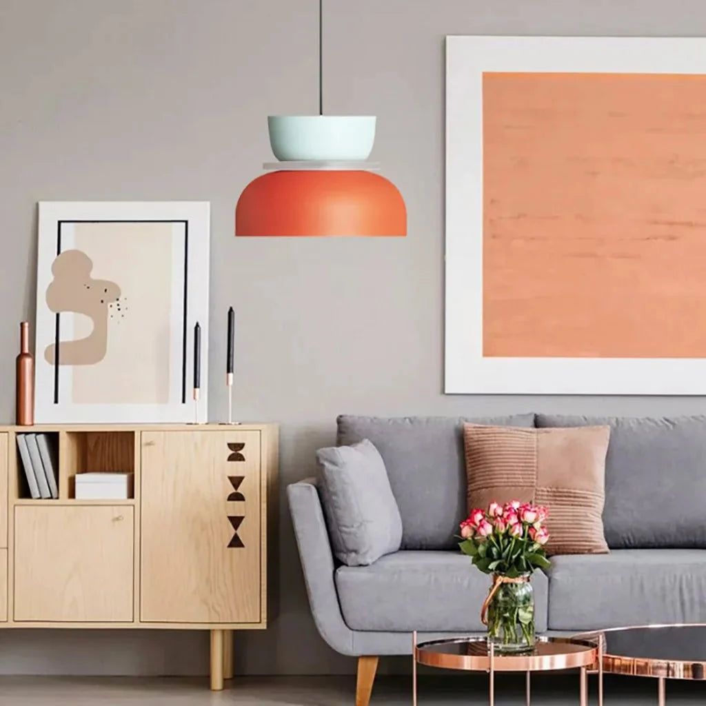 Lampa Wisząca Skandynawska z Kolorowym Kloszem - 19