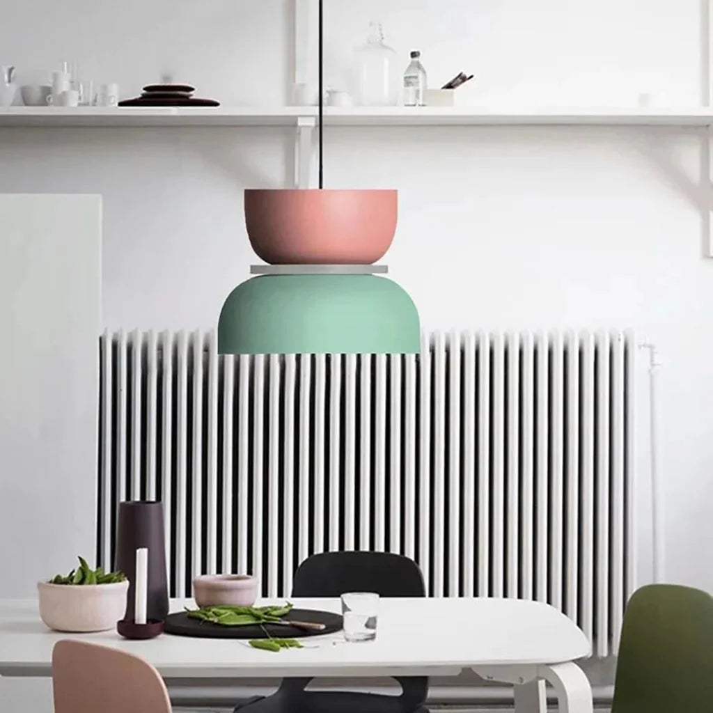 Lampa Wisząca Skandynawska z Kolorowym Kloszem - 32