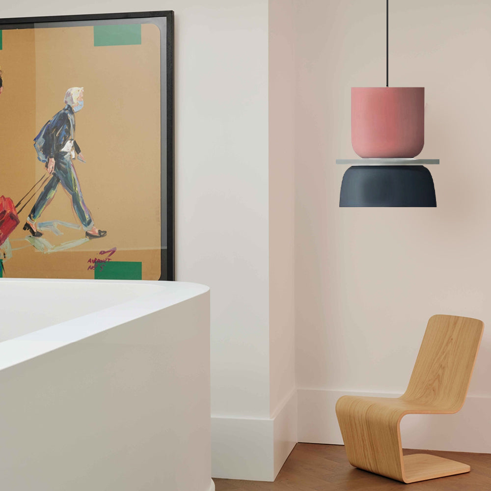 Lampa Wisząca Skandynawska z Kolorowym Kloszem - 35