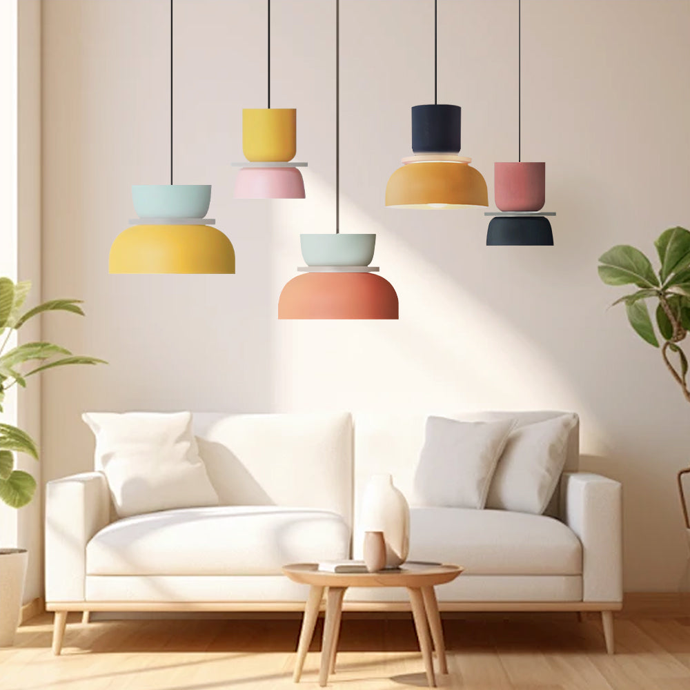 Lampa Wisząca Skandynawska z Kolorowym Kloszem - 4