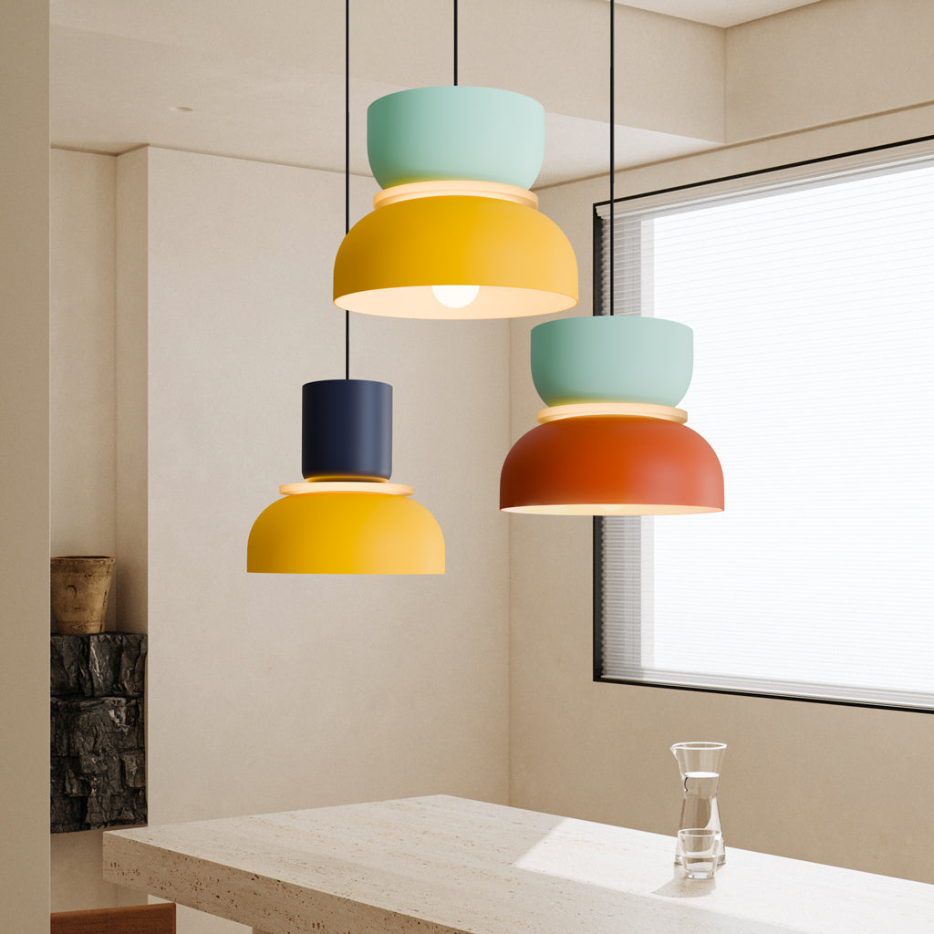 Lampa Wisząca Skandynawska z Kolorowym Kloszem - 6