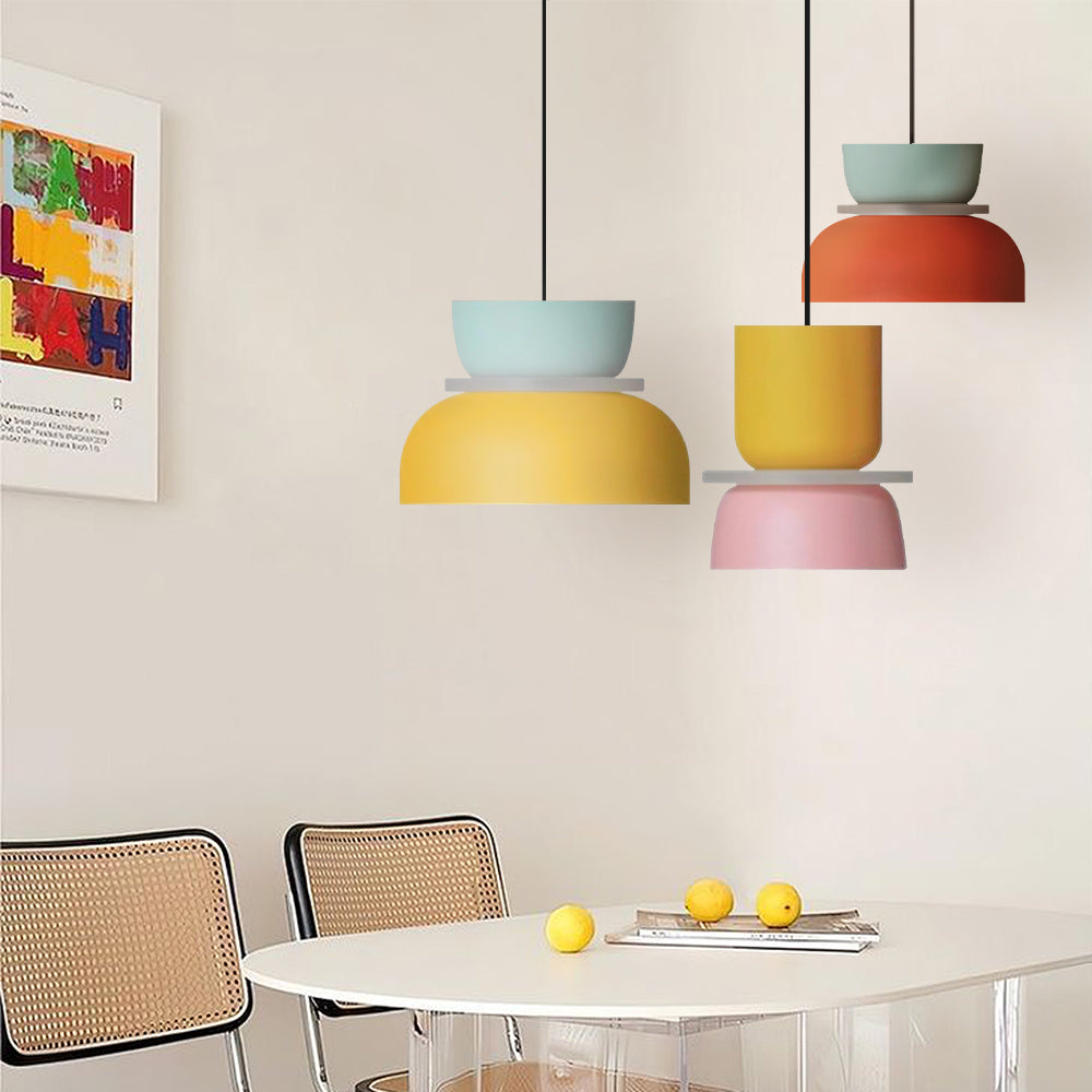 Lampa Wisząca Skandynawska z Kolorowym Kloszem - 8