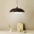 Lampa Wisząca Skandynawska z Okrągłym Kloszem i Drewnianym Akcentem - 27