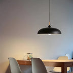 Lampa Wisząca Skandynawska z Okrągłym Kloszem i Drewnianym Akcentem - 32