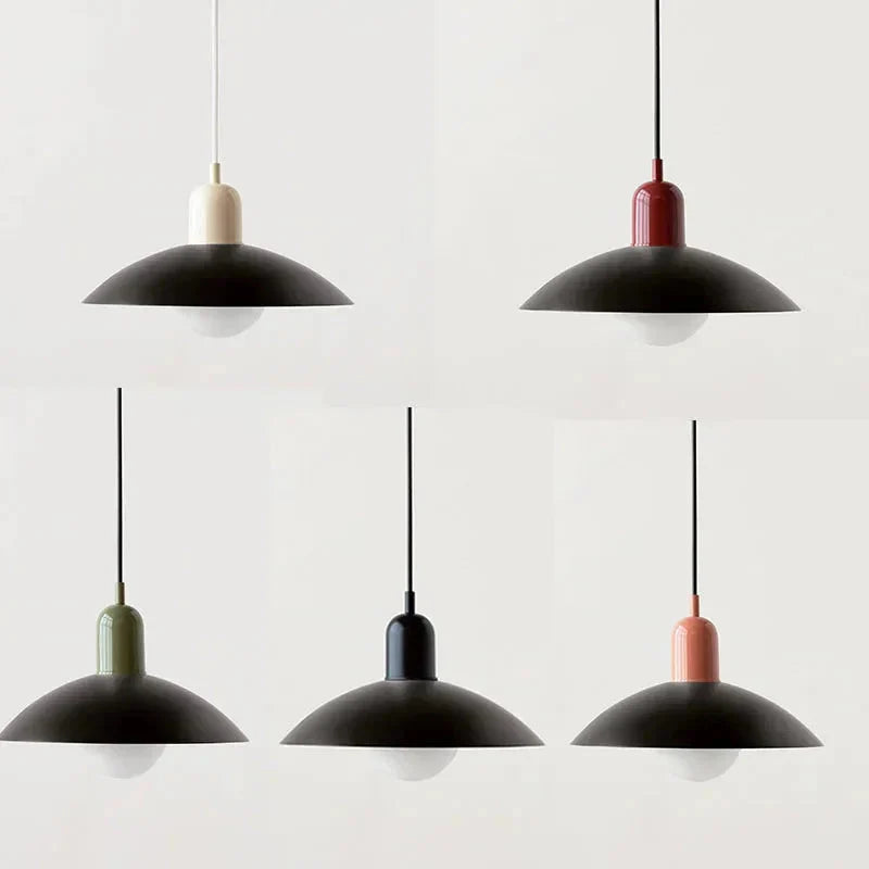 Lampa Wisząca Skandynawska z Okrągłym Kloszem i Regulowanym Przewodem - 26