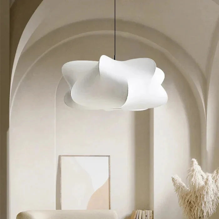 Lampa Wisząca Skandynawska z Organicznym Kloszem w Stylu Wabi Sabi - 4