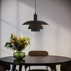 Lampa Wisząca Skandynawska z Trzema Poziomami Klosza i Ściemniaczem - 11