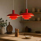 Lampa Wisząca Skandynawska z Trzema Poziomami Klosza i Ściemniaczem - 17