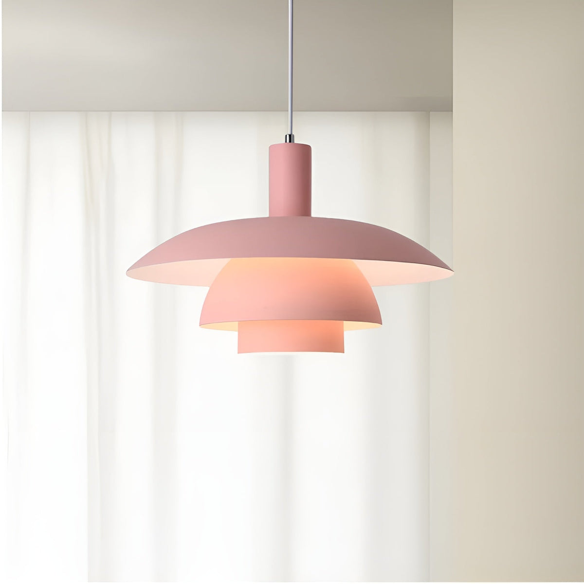 Lampa Wisząca Skandynawska z Trzema Poziomami Klosza i Ściemniaczem - 22
