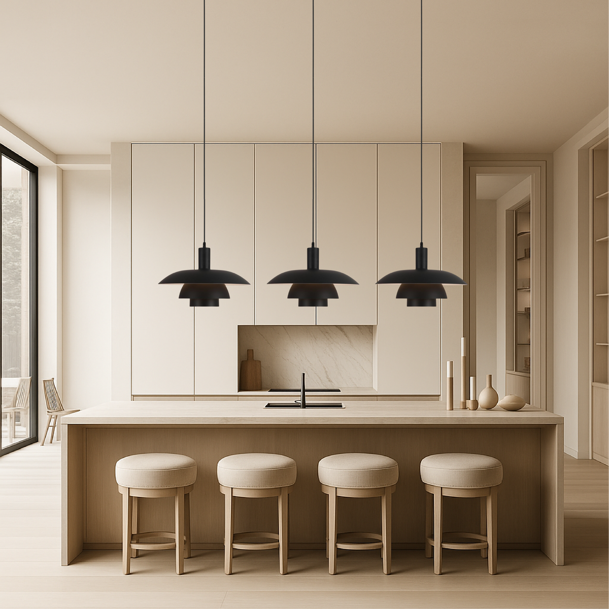 Lampa Wisząca Skandynawska z Wbudowanym LED i Ściemniaczem - 15