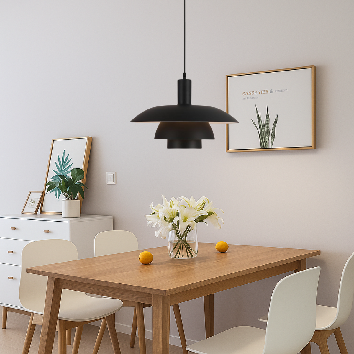 Lampa Wisząca Skandynawska z Wbudowanym LED i Ściemniaczem - 3