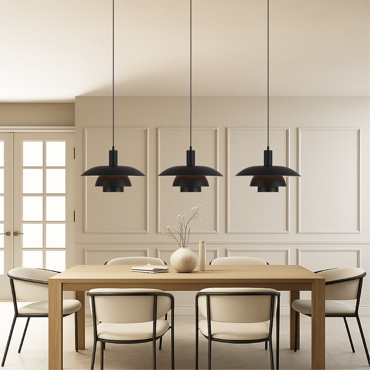 Lampa Wisząca Skandynawska z Wielopoziomowym Kloszem - 13