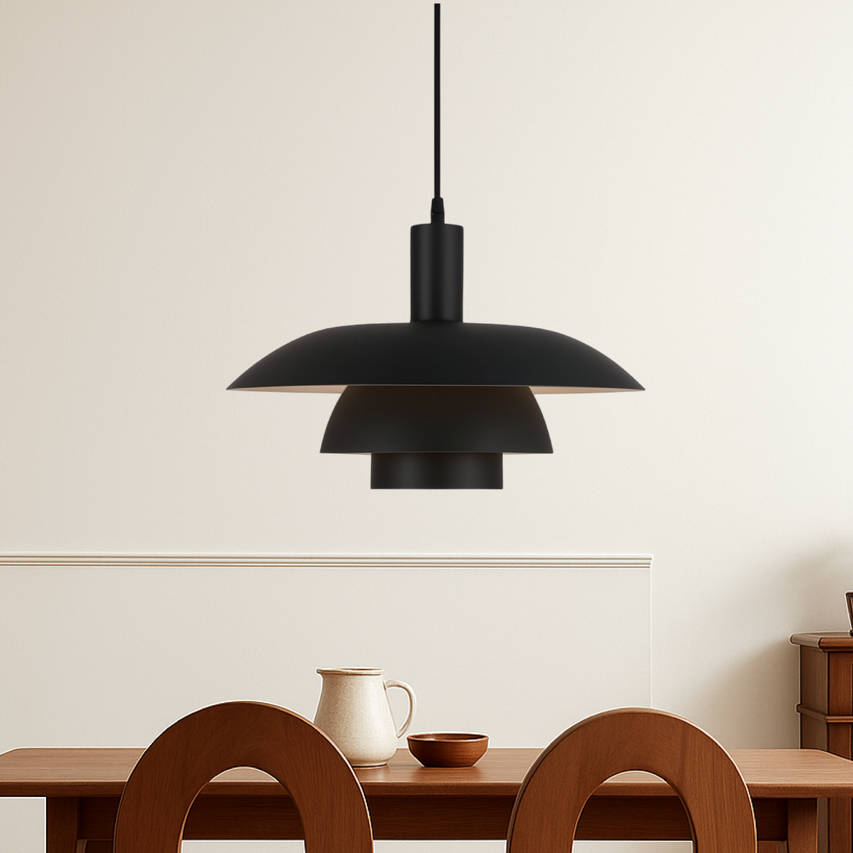 Lampa Wisząca Skandynawska z Wielopoziomowym Kloszem - 15