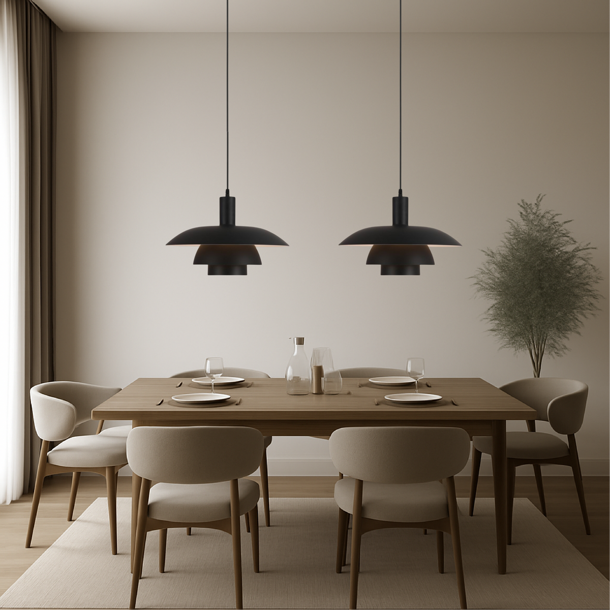 Lampa Wisząca Skandynawska z Wielopoziomowym Kloszem - 16