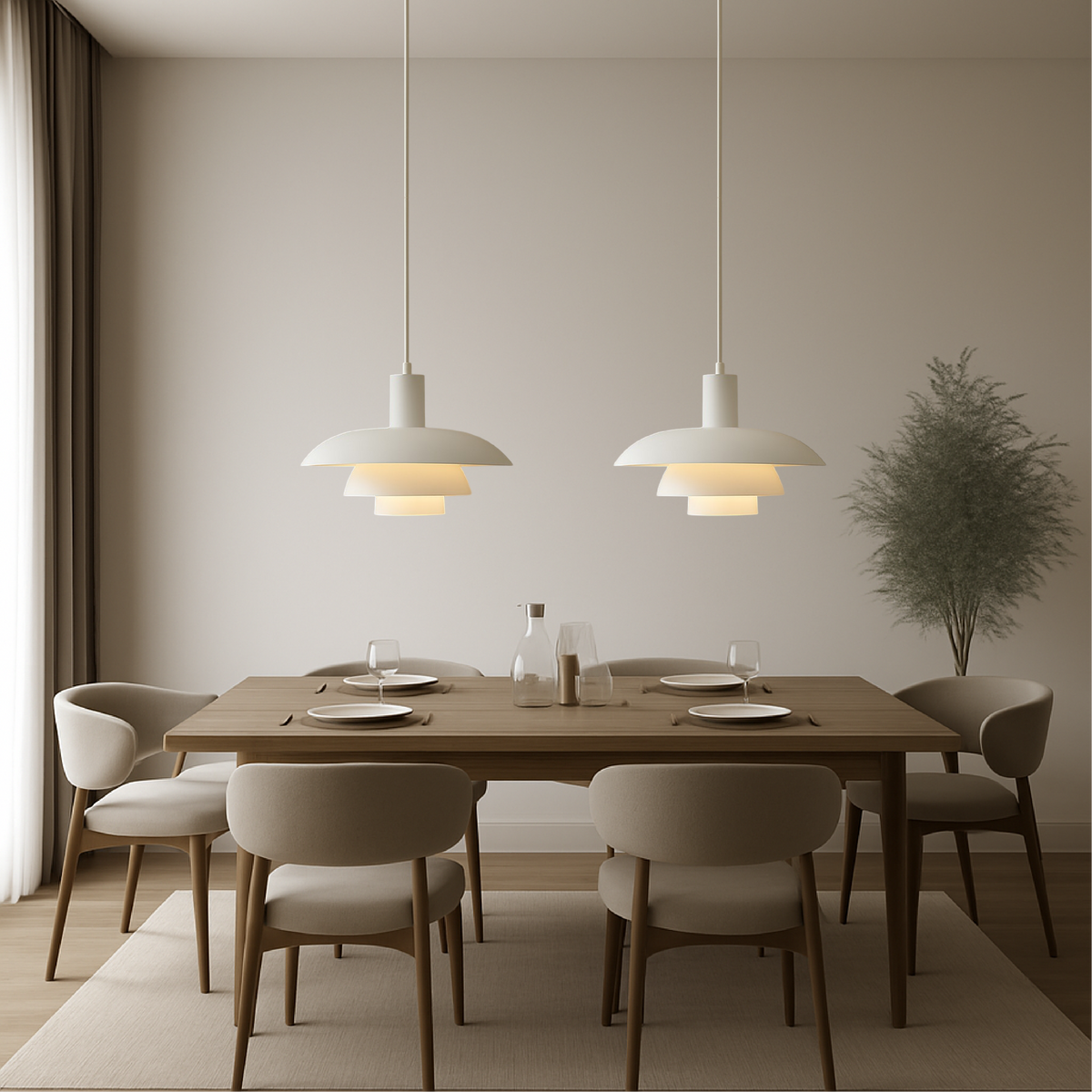 Lampa Wisząca Skandynawska z Wielopoziomowym Kloszem - 18