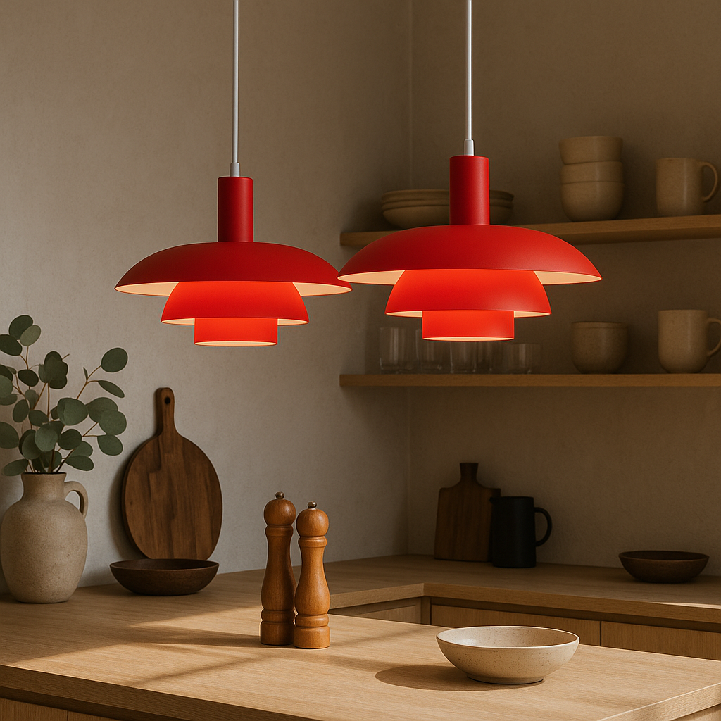 Lampa Wisząca Skandynawska z Wielopoziomowym Kloszem - 22