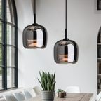 Lampa Wisząca Skandynawska ze Szklanym Kloszem - 4