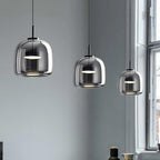 Lampa Wisząca Skandynawska ze Szklanym Kloszem - 6