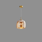 Lampa Wisząca Skandynawska ze Szklanym Kloszem i Wbudowanym LED - 13