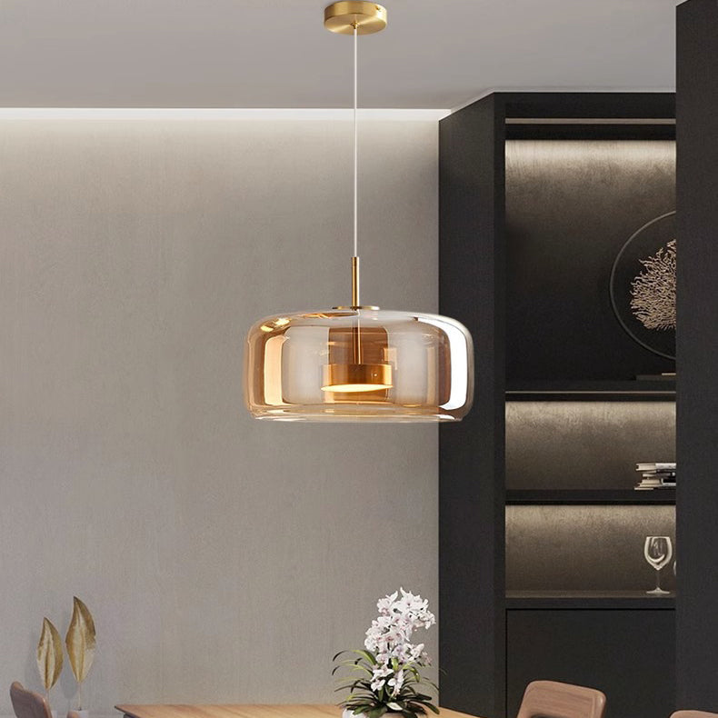 Lampa Wisząca Skandynawska ze Szklanym Kloszem i Wbudowanym LED - 4