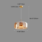Lampa Wisząca Skandynawska ze Szklanym Kloszem i Wbudowanym LED - 6