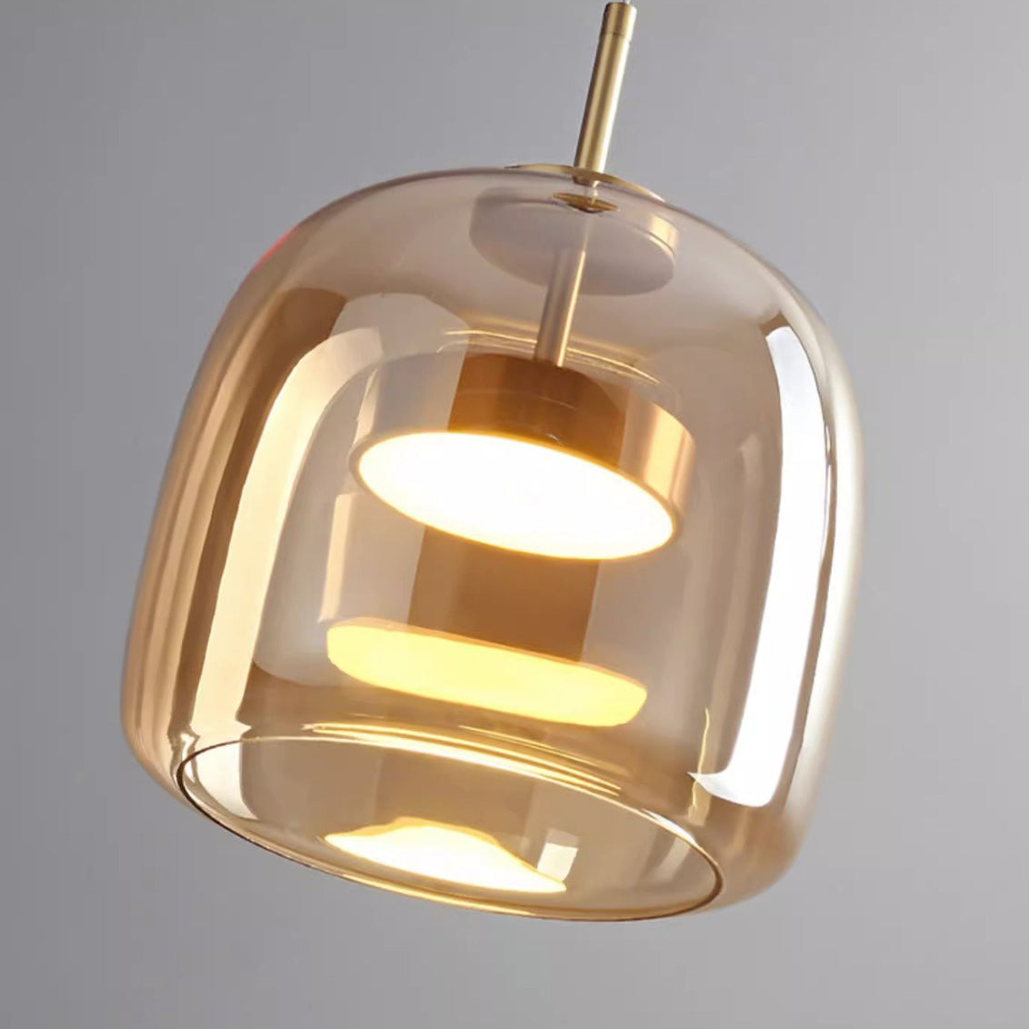 Lampa Wisząca Skandynawska ze Szklanym Kloszem i Wbudowanym LED - 7