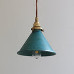 Lampa Wisząca Vintage Rustykalna z Metalowym Kloszem w Kształcie Stożka - 9