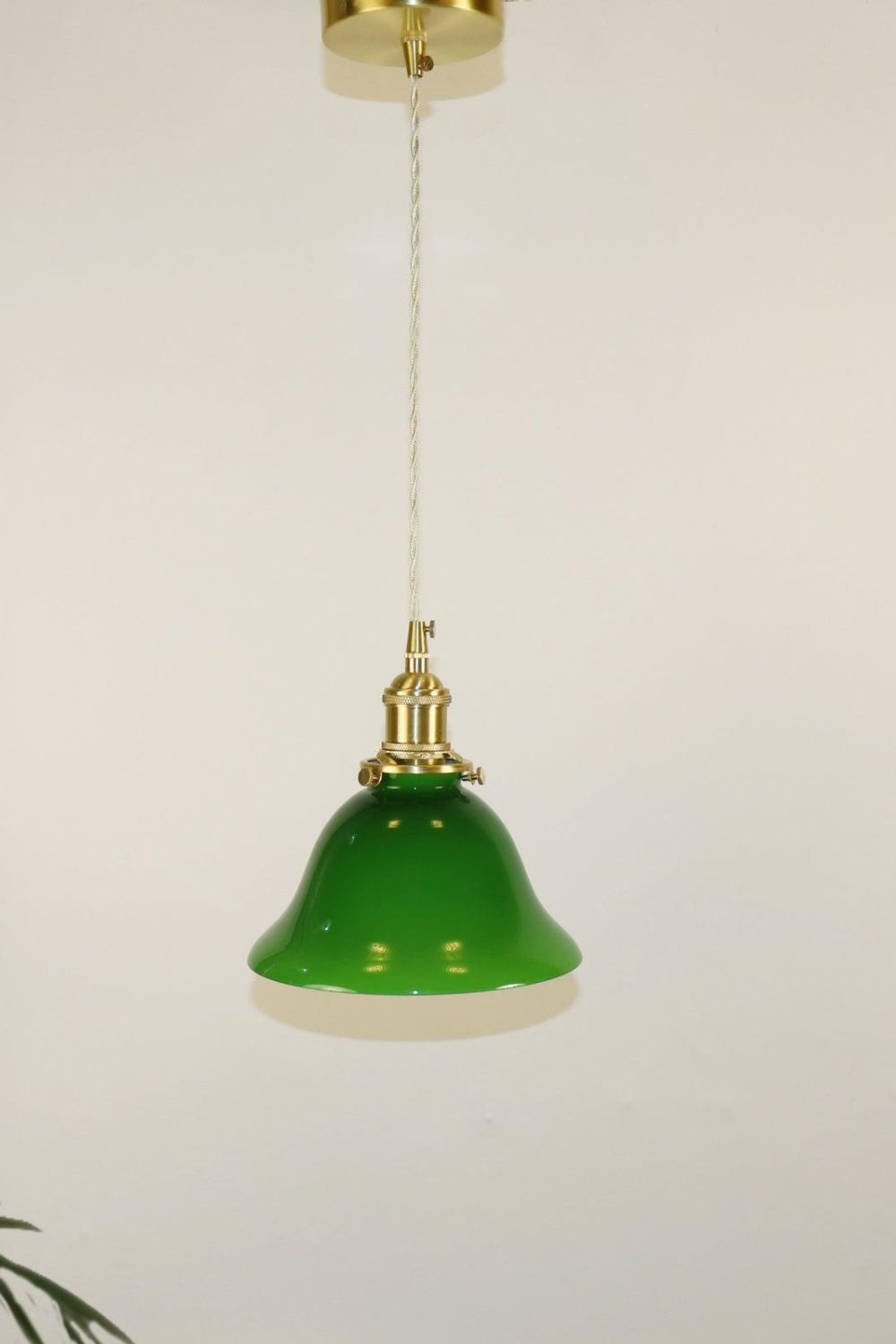 Lampa Wisząca Vintage z Kloszem Dzwonowym ze Szkła - 6