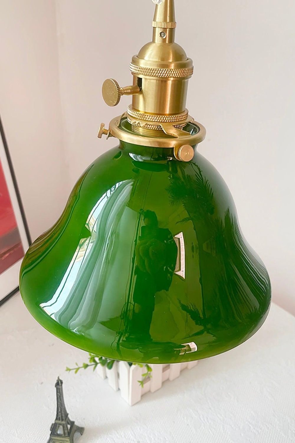 Lampa Wisząca Vintage z Kloszem Dzwonowym ze Szkła - 8