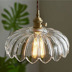 Lampa Wisząca Vintage z Kloszem w Kształcie Kwiatu - 11