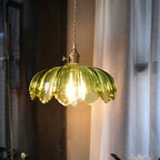 Lampa Wisząca Vintage z Kloszem w Kształcie Kwiatu - 17